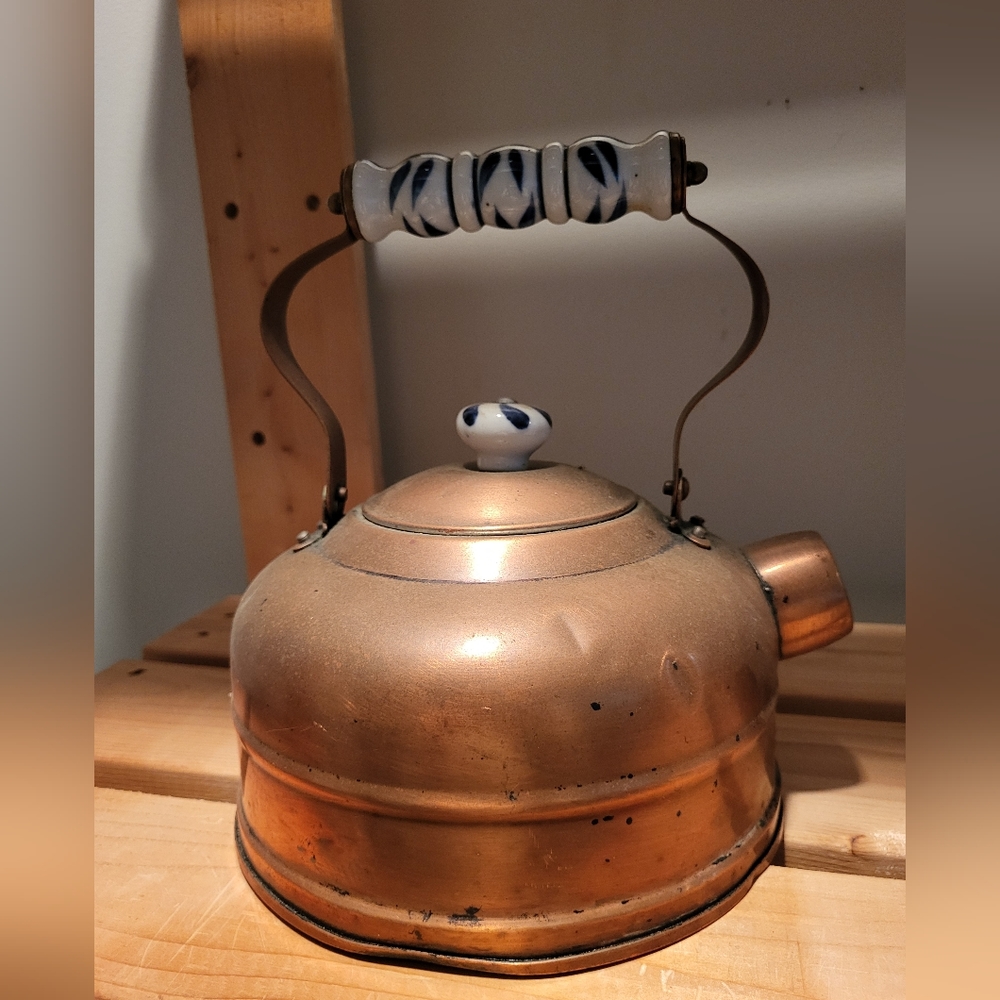 Copper tea kettle vintage